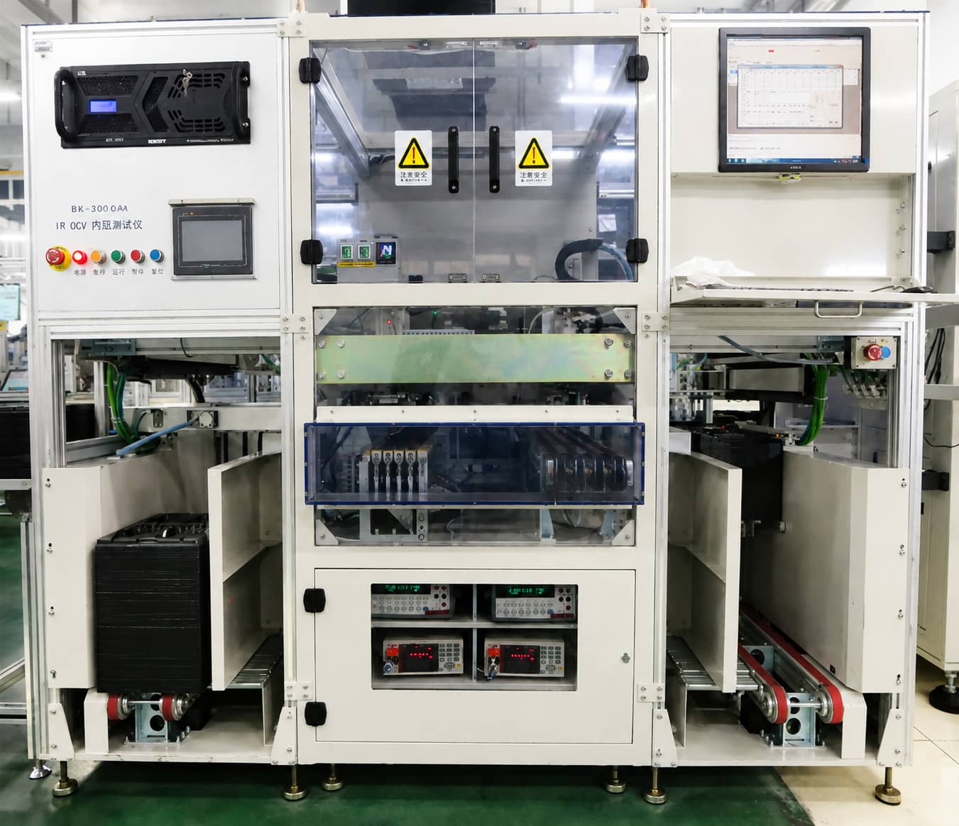 Lithium-ion battery constant-temperature aging test storing cells under controlled temperature conditions for OCV self-discharge evaluation and quality screening.