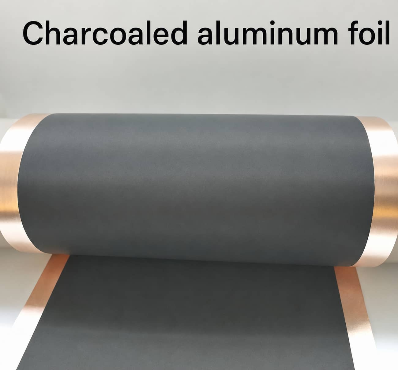 Carbon coated aluminum foil current collector for lithium-ion battery electrodes, helping reduce delamination risk and improve electrical contact with active materials.