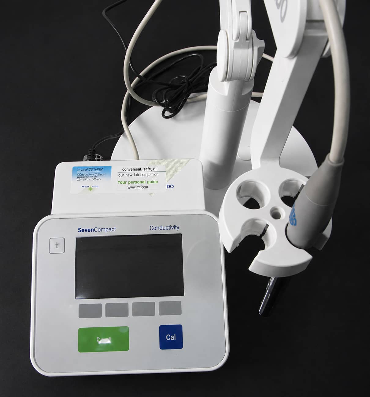 Laboratory density meter for lithium-ion battery electrolyte testing, used to monitor batch-to-batch formulation consistency and density changes related to LiPF6 concentration.
